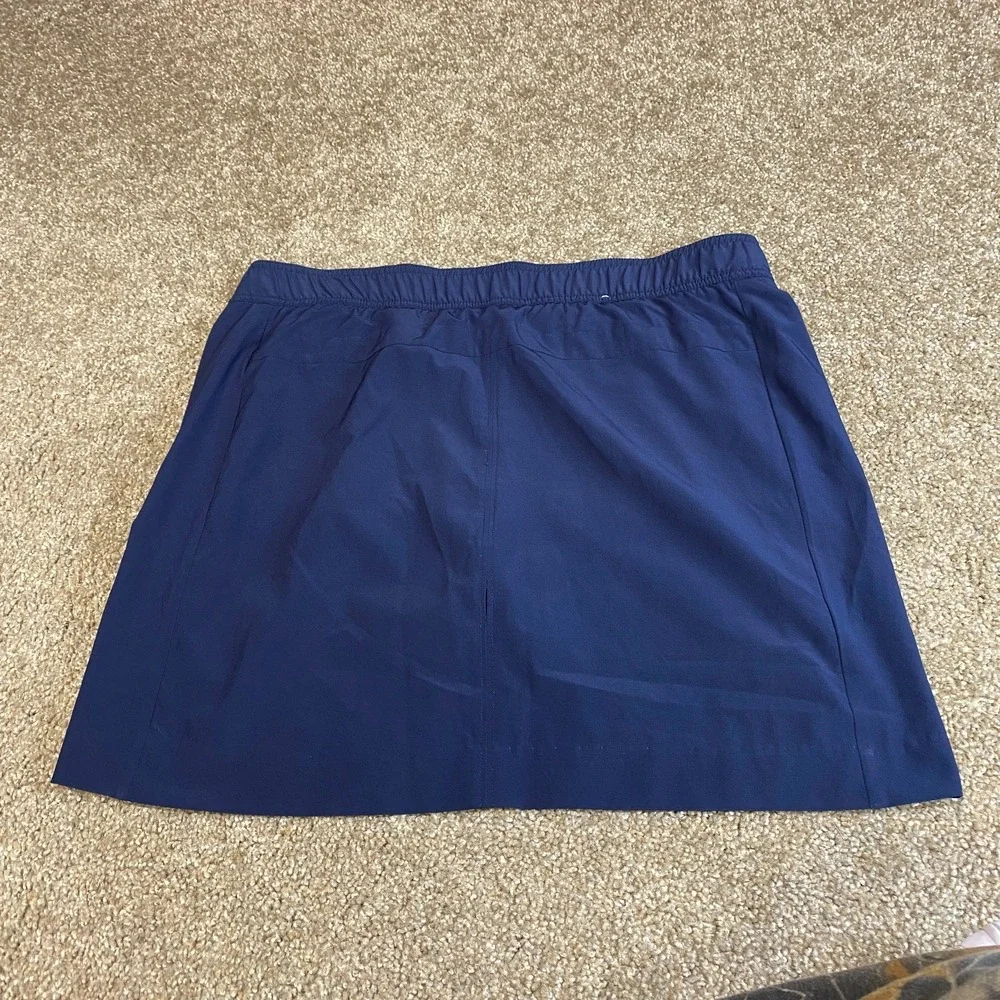 Eddie Bauer Soho Athletic Skort Womens Medium Navy Blue Stretch Built In Brief